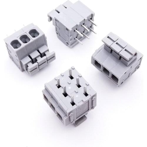 100pcs 2P 3P 235-3.81mm Pitch 250V/10A PCB Spring Terminal Block connector, Pls contact us for other pin