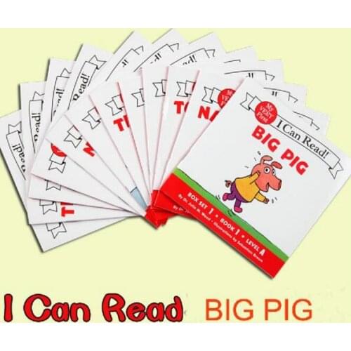 12books/set I Can Read Phonics BIG PIG My Very First Picture In English for Children Kids Pocket Story Books educational toys