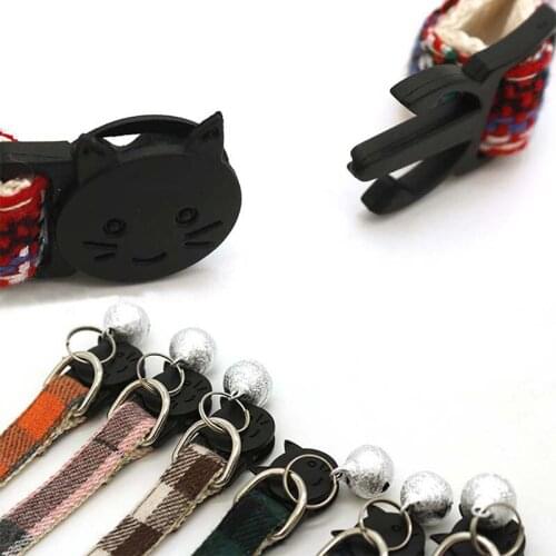 2pcs Cartoon Dog Cat Collars with Bell Adjustable Nylon Buckle Collar Cat Pet Supplies Accessories Collar Small Dog Chihuahua