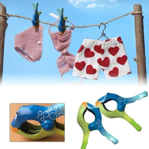 2pcs Summer Plastic Beach Towel Clip Plastic Thickening Clip Clothes Storage Clip Lothes Pegs Drying Racks Retaining Clip