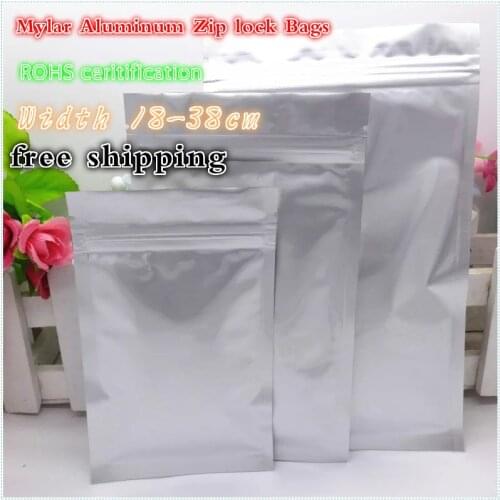20 pc Large Size Mylar Aluminum Zip lock Bags For Food Storage Smell Proof Bags,Food Storage Pouches Width From 18cm to 38cm