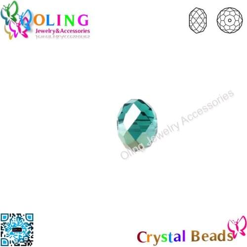 2016 new AAA 6mm glass beads Crystal bead green AB faceted flat round women earrings Bracelet choker necklace jewelry making