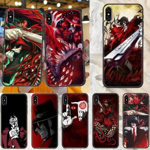 Anime Hellsing Alucard Phone Case Cover Hull For iphone 5 5s se 2 6 6s 7 8 12 mini plus X XS XR 11 PRO MAX black trend prime