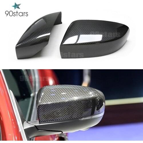 For Quattroporte Dry Carbon Fiber Car Mirror Cover For Maserati Ghibli Levante Side RearView Mirror Cover 2013-2020 Sedan