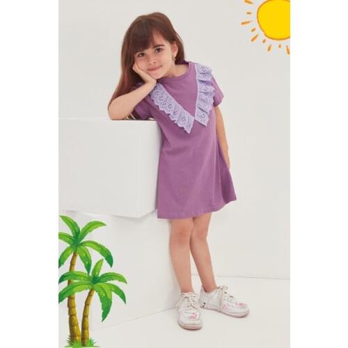 Trendyol Embroideries Detailed Girl Child Knitted Suit TKDSS21EL4345
