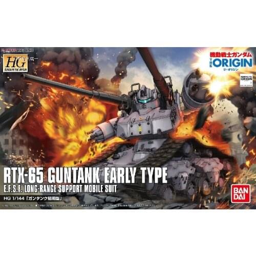 Original Gundam Model HG 1/144 RTX-65 GUNTANK EARLY TYPE Unchained Mobile Suit THE ORIGIN GTO Assemble Model Action Figures