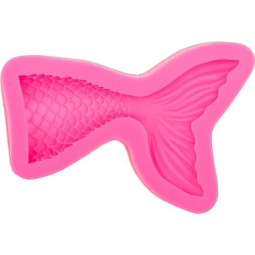 DIY Christening big Mermaid Mold Fondant Cake Silicone Molds Cupcake Baking Tools Chocolate Halloween Fish mould F0561