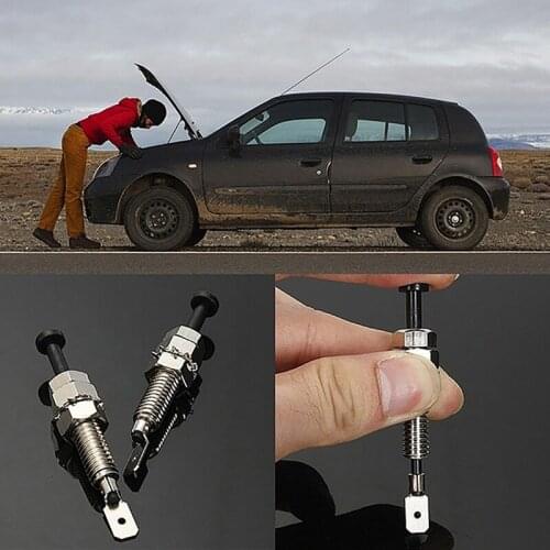 Hood Door Pin Switch Adjustable Alarm Light Hood Screw Universal Car Alarm Security Adjustable Auto Truck 2pcs