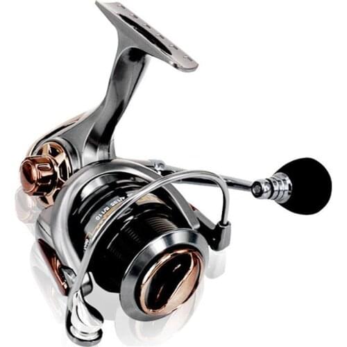 Spinning Reel 8KG Max Drag 5+1BB 7.1:1 On For Fishing Spinning Reel Wheel Full Metal Deep Wire Cup Handle Handle Knob Rocker Arm