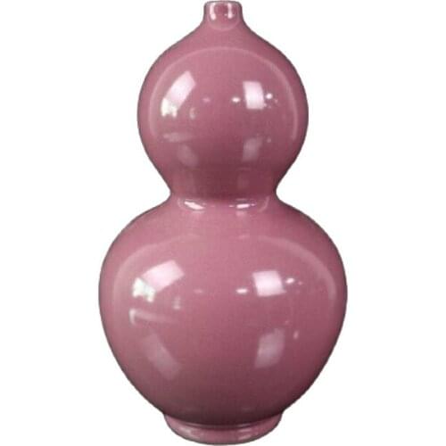 China old porcelain Monochrome glazed Carmine glazed gourd bottle pattern vase