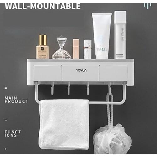 Adhesive Shower Caddy Basket Bathroom Shelf Organiser Wall Mounted Makeup Storage Rack No Drilling Shower Shelf Shampoo Holder