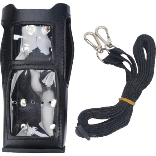 Two Way Radio Leather Protective Sleeve Bag Hard Holster Case for Motorola MTP3150 MTP3100 MTP3250 Walkie Talkie