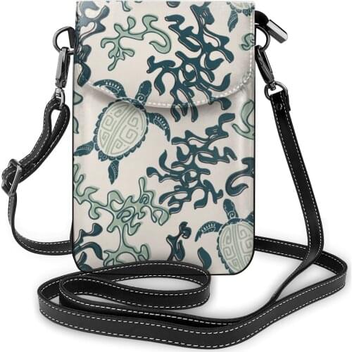 Mini Woman Messenger Bag Small Polynesian Shoulder Bag Tortoise Multi-Function Mobile Phone Bag Outdoor Pouch Casual Girls Purse