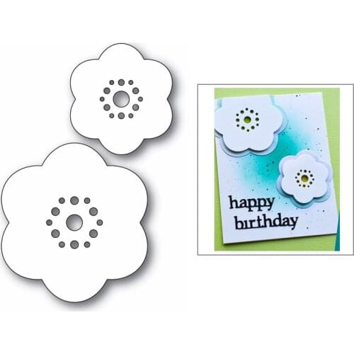 Fathers Day Layered Flower Petal Plant 2020 New Metal Cutting Dies For DIY Scrapbooking Paper and Card Making Craft No Stamps