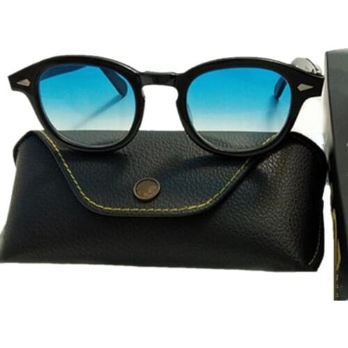 Johnny Depp Unisex Gradient Sun Glasses UV400 Classical Retro-VintageAcetates for Prescription Accustomized Design Case