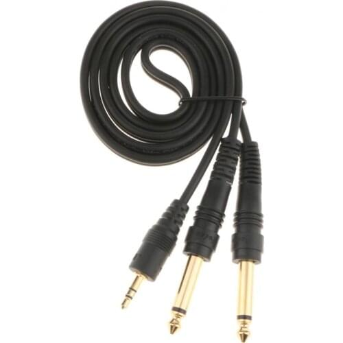 Stereo 3.5mm to Double 6.5mm M/M Jack Mixer Amp Y-Splitter Audio Cable 2m+1meter