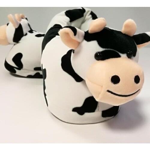 Girls Warm Plush Home Slides Women Funny Cartoon Animals Cotton Shoes Unisex One Size Ladies/Male House Stuffed Snug Slippers