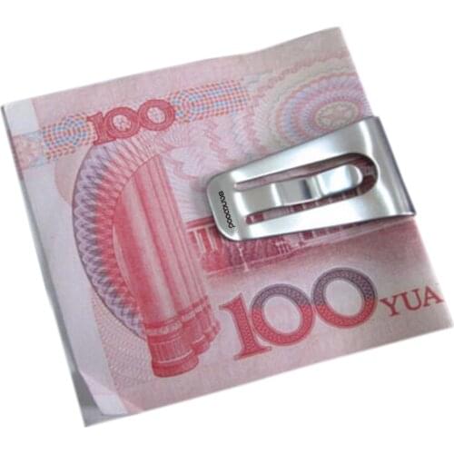 Stainless Steel Slim Pocket Cash Purse Money Clip Wallet ID Credit wallet magnetic card money clip billetera money clip carbon