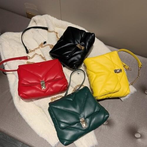Women Leather Small Chain Crossbody Bags Flap Handbags Shoulder Bags Messenger Bag