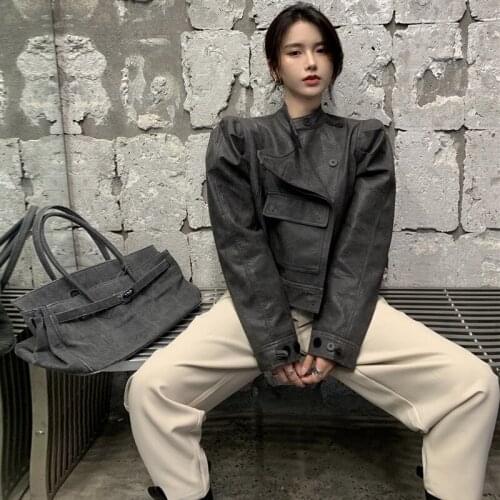 Womens Autumn Coat Womens Leather Jacket Womens Jacket Womens Coat Womens Motorcycle Leather Jacket Coat Women Moto Jacket