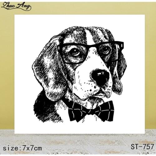 ZhuoAng Mature puppy transparent silicone stamp / sticker DIY scrapbook / photo album decorative transparent seal