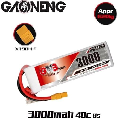 1/2pcs GNB 3000mAh 29.6V 8S 40C/80C Lipo Battery With T/XT60/XT90 Plug For RC Helicopter Quadcopter FPV Racing Drone Parts