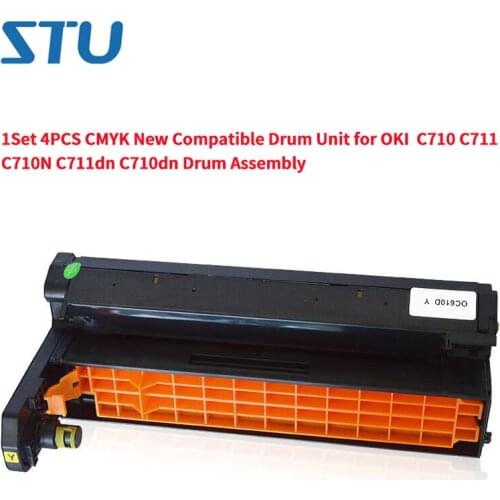 1Set 4PCS CMYK New Compatible Drum Unit for OKI C710 C711 C710N C711dn C710dn Drum Assembly