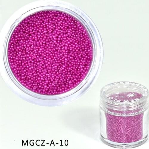 15gram/Pot 0.6mm-0.8mm Colorful Rose Caviar Nail Beads Glass Trend Caviar Nail Art Decorations Micro Beads MGCZ-010