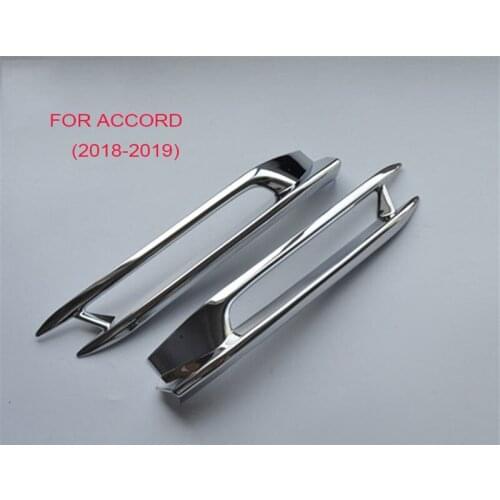 2Pcs ABS Chrome Front Bumper Fog Light cover trim For Honda Accord 2018 New Exterior Parts Chromium Styling Fashion