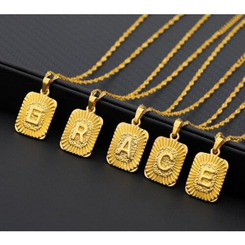 2021 Letter Necklaces Hip Hop Jewelry 26 letters 18 gold Plated Necklace Jewelry Initial Necklace Letter Necklace For Men/Women