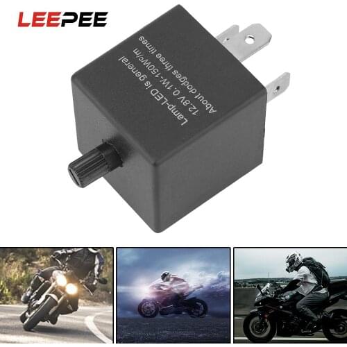 3pins Car Motorcycle LED Flasher Relay 12V Blinker Flasher Relay Universal Electronic Adjustable Freauency LED Turn Signal Light