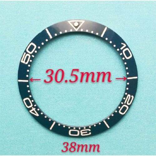 38mm black Ceramic Bezel Inset Fit for 40mm-41mm Submariner Watch