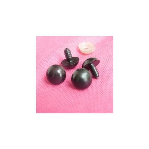 60pcs---16mm/18mm/20mm/22mm/24mm/26mm/28mm/30mm/40mm full black toy eyes with washer for diy animal doll accessories