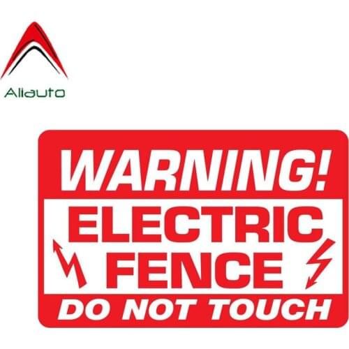 Aliauto Warning Car Sticker Funny WARNING ELECTRIC FENCE DO NOT TOUCH Decal Accessories PVC for Toyota Corolla Kia,18cm*11cm