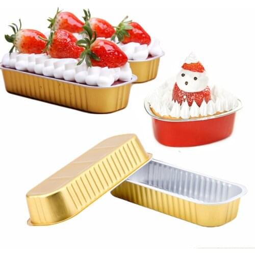 Non-Stick Tinfoil Food Bowl Toast Bread Mold Aluminum Foil Bakeware Loaf Pan Fruit Cheese Box Doggy Box Lunch brekker Container