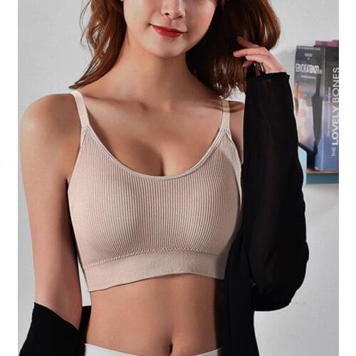 Seamless Sports Bra Women, Push Up Sport Top for fitness, U Back Padded Sports Bras Vest, Shockproof Running Gym Workout Bra