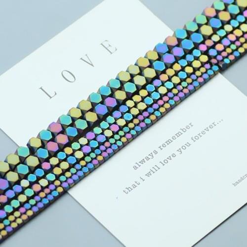 Mulitcolor Faceted Cube Hematite Spacer beads 2 3 4mm Natural Stone Square Shape Loose Beads for Jewelry Bracelet Making DIY 15"