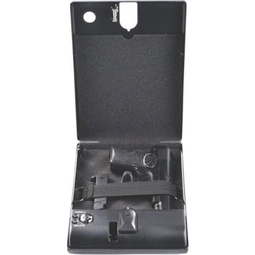 Magorui Steel Material Fingerprint Pistol Safe Gun Box Fingerprint Key Lock Gun Case Glock 1911 XD P226 P320 Handgun Case