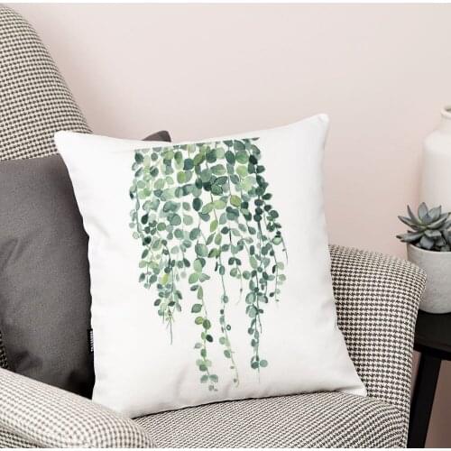 Plant Print Pillowcases White Soft Cushion Case Cover Dandelion Pillow Covers Decorative Garden Home Decor Funda De Almohada