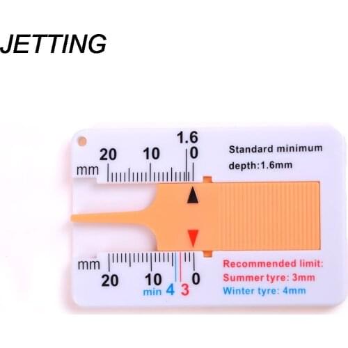 JETTING 1Pc Tyre Tread Depth Gauge Car Motorcycle Trailer Van Wheel Measure Tool 0 - 20 mm