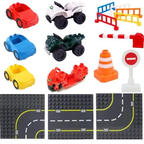 Diy Highway Road Plate Large Size Building Block Traffic Accessories Plate Parts Toys For Children Kids Christmas Gifts