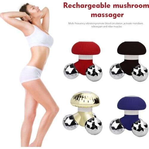 1PC Mini Electric Handled Wave Vibrating Massager USB Battery Full Body Massage Neck Waist Back Shoulder Relax Head Massage