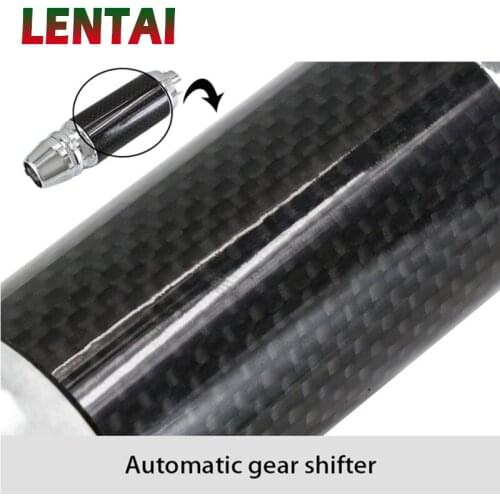 LENTAI For Cadillac Mini cooper Mitsubishi asx lancer Mazda 3 6 cx-5 1Set Carbon Fiber Car Gear Shift Shifter Lever Knob Button