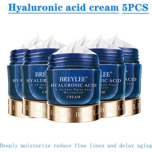 BREYLEE Hyaluronic Acid Moisturizer Face Cream For Expensive Whitening Facial Skin Care A 24-hour Daily Acne Treatment Cream5pcs