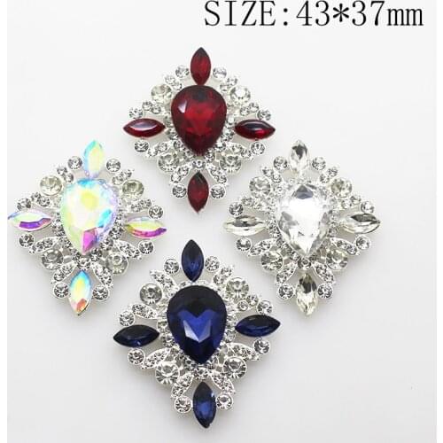 Hot trend fashion alloy rhinestone button 5 pcs/set hand-stitch DIY production gorgeous decoration banquet decoration craft