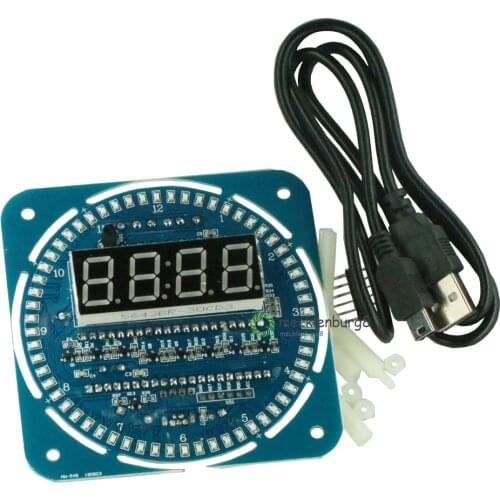 DS1302 Digital LED Display Module GSM Alarm System Electronic Digital Alarm Clock Temperature SCM Learning Board 5 V Rotating Fu