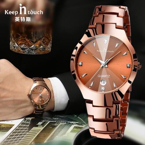 2018 Male Lady Fashion Steel Watch Luminous Double Calendar Couple Quartz WristWatch Men Clock Montre femme Woman watch