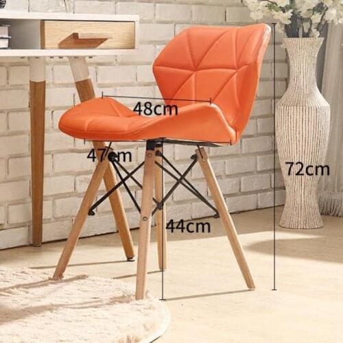 Dining Chair Modern Simple Desk Chair Home Dormitory Back Chair Computer Chair Stool Solid Wood Nordic Dining Chair
