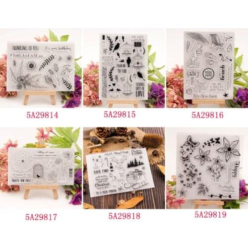 Beach Silicone Clear Stamp Seal DIY Scrapbook Embossing Album Decor Craft Art