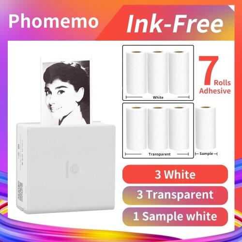 Phomemo M02 Portable Printer Sticker Thermal Handheld Printers Label Maker Labeler for Bullet Journal Organization Study Notes